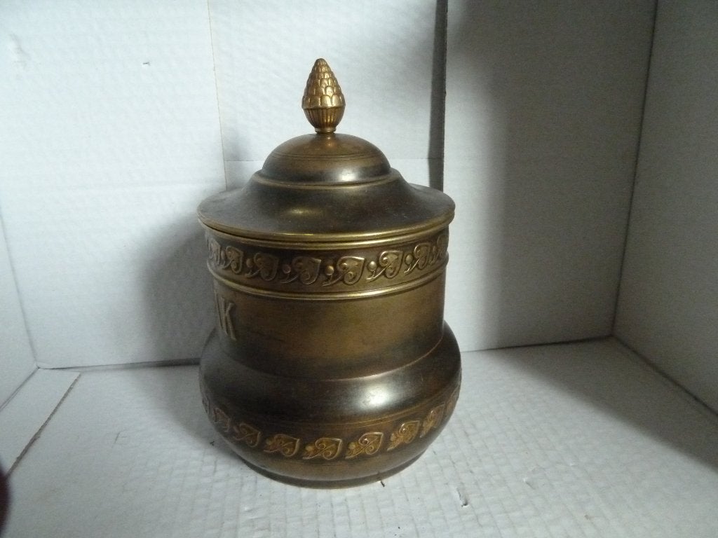 Tabak pot van messing met deksel, Ophalen of Verzenden
