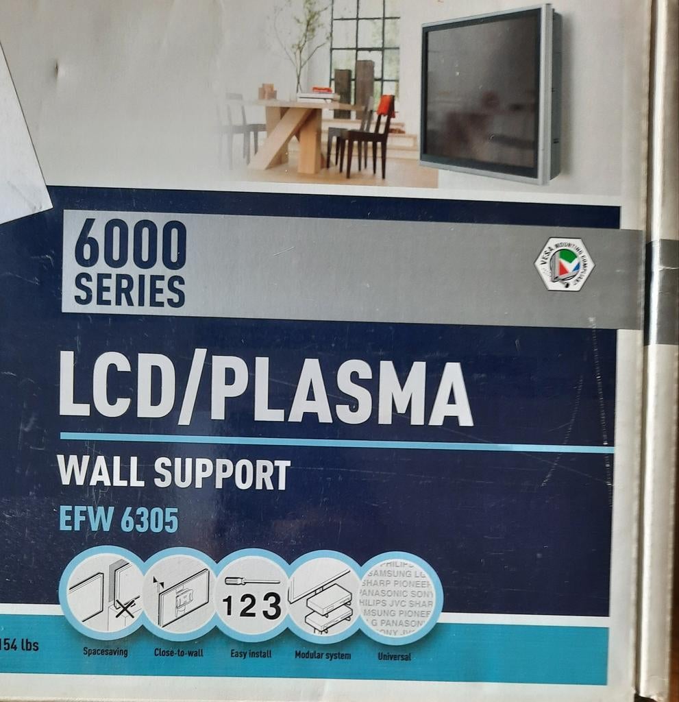 Muurbevestiging TV LCD/Plasma 6000 Series EFW 6305, Ophalen of Verzenden, Nieuw