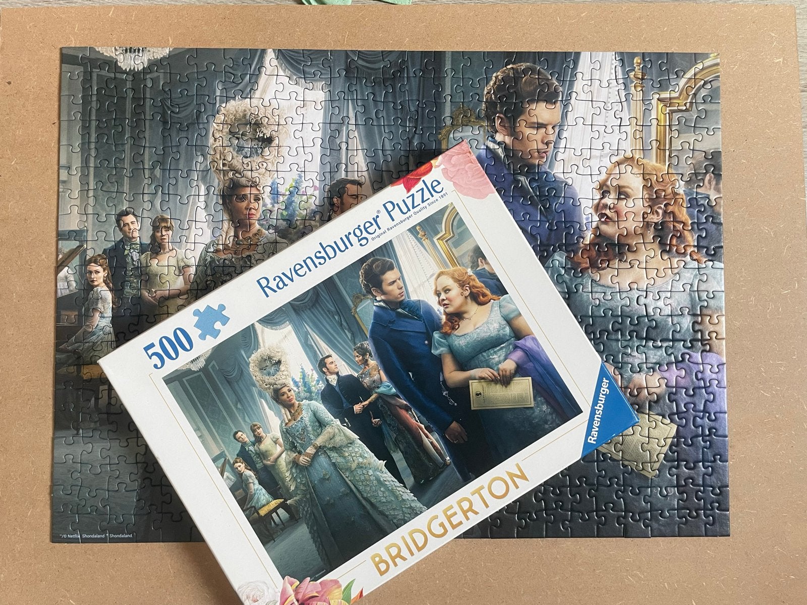 Ravensburger Bridgerton puzzle 500 stukjes, Ophalen of Verzenden, 500 t/m 1500 stukjes, Zo goed als nieuw, Legpuzzel
