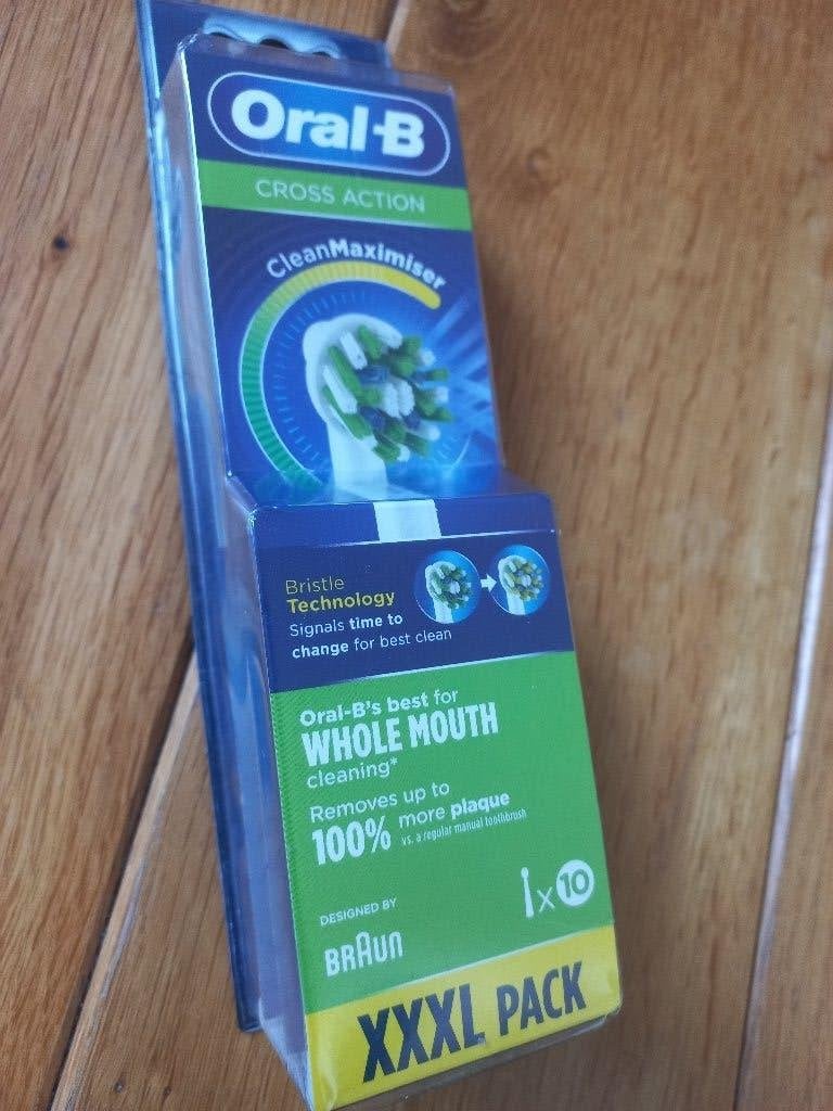 Oral-B CrossAction Opzetborstels Wit, 6 Stuks - nieuw, Ophalen of Verzenden, Nieuw, Opzetborstel