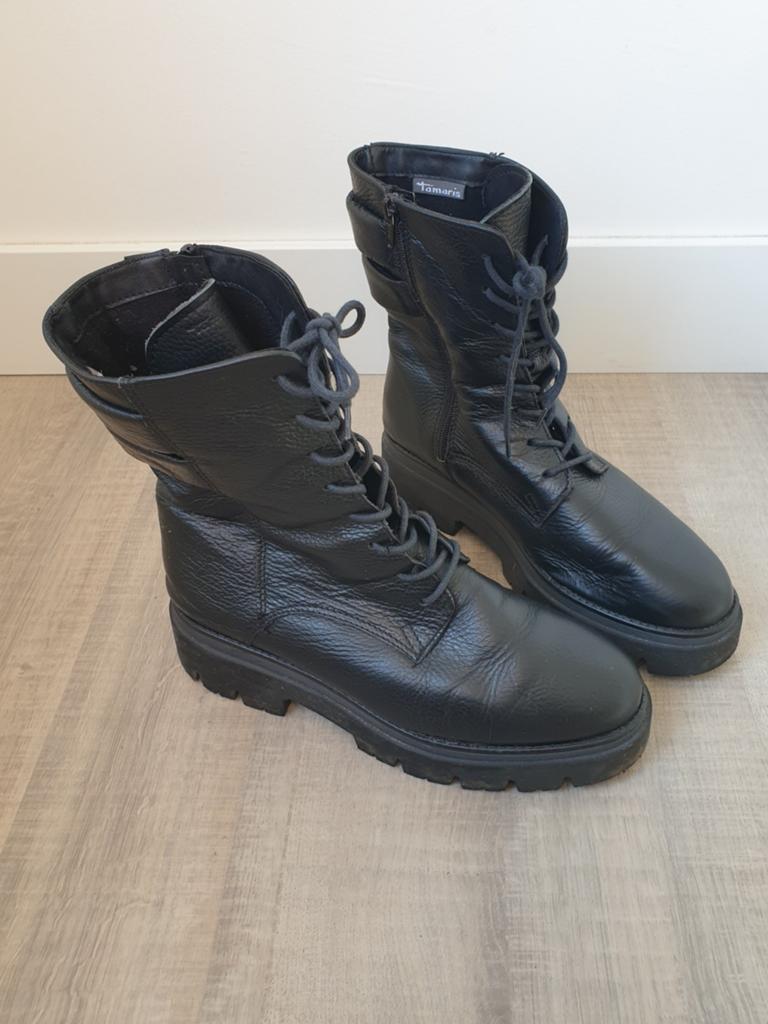 Tamaris 41 veterboots dames zwart schoenen laarzen boots, Kleding | Dames, Tamaris, Zwart, Lage of Enkellaarzen, Ophalen of Verzenden