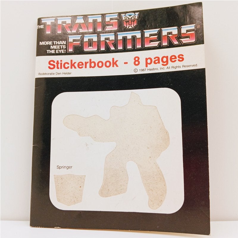Transformers G1 Stickerboek Hasbro 1987, Overige generaties, Ophalen of Verzenden, Gebruikt, Overige rassen