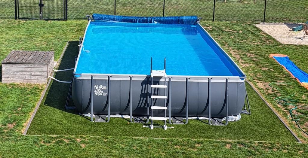 Intex opzetzwembad van 5 x 10 meter, complete set, 300 cm of meer, Zo goed als nieuw, Rechthoekig, Ophalen