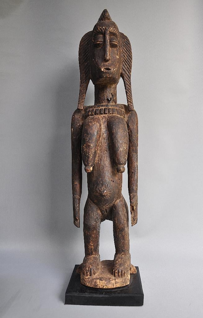 Vrouwelijk Baule voorouderbeeld -  Ivoorkust - ca 1970, Antiek en Kunst, Ophalen of Verzenden