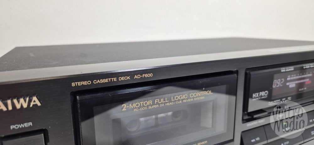Aiwa AD-F600 Cassettedeck | Tape | Nieuwe Snaren | Garantie, Ophalen of Verzenden, Enkel, Overige merken, Tiptoetsen
