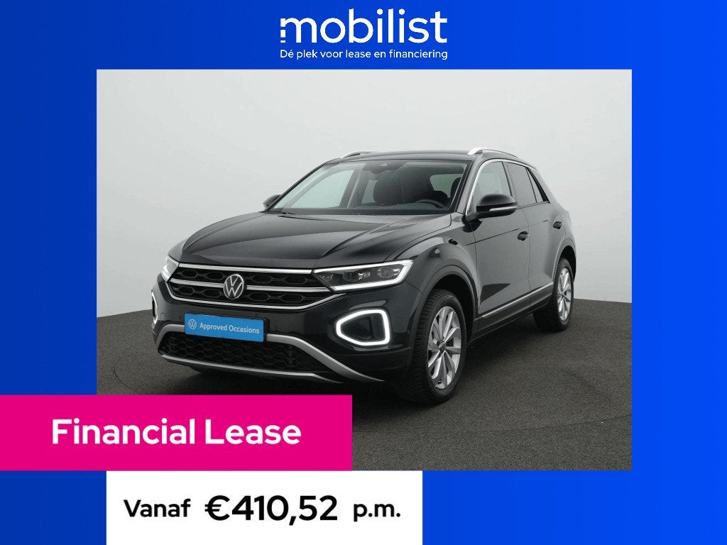 Volkswagen T-Roc 1.5 TSI 150 pk DSG Style (bj 2024), 4 cilinders, 150 pk, Zwart, Bedrijf