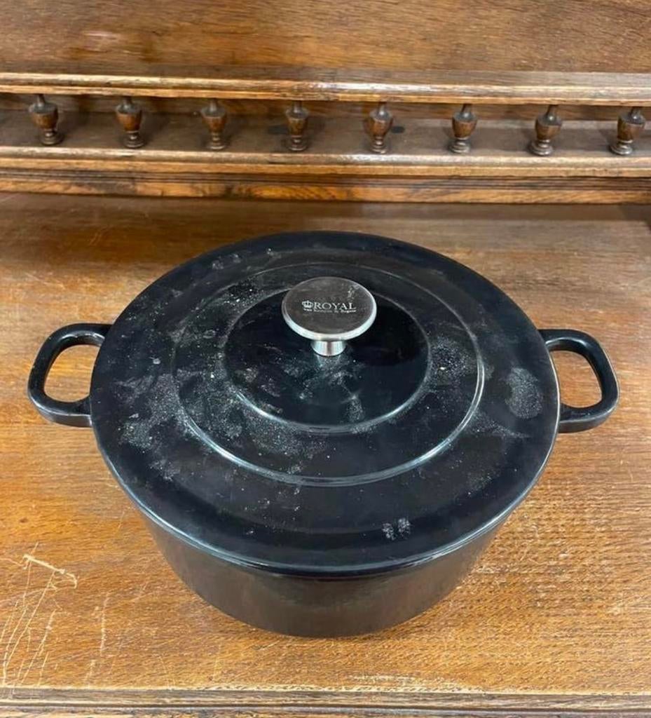 Royal van Kempen Gietijzeren Pan - 23cm Doorsnede, Huis en Inrichting, Keuken | Potten en Pannen, Ophalen, Zo goed als nieuw, Koekenpan of Braadpan