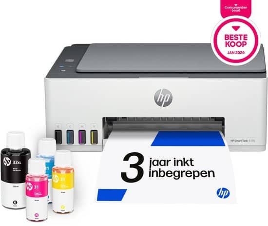 HP Smart Tank 5105 – All-in-One Kleurenprinter – Inkjet, Computers en Software, Triple J Online, Info@triplejonline.nl, De Spinnekop 9