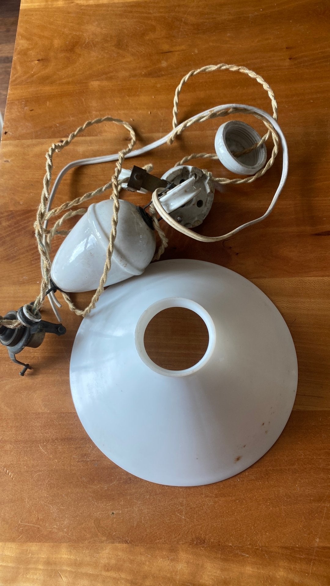 Hanglamp, Ophalen of Verzenden, Gebruikt, Wit