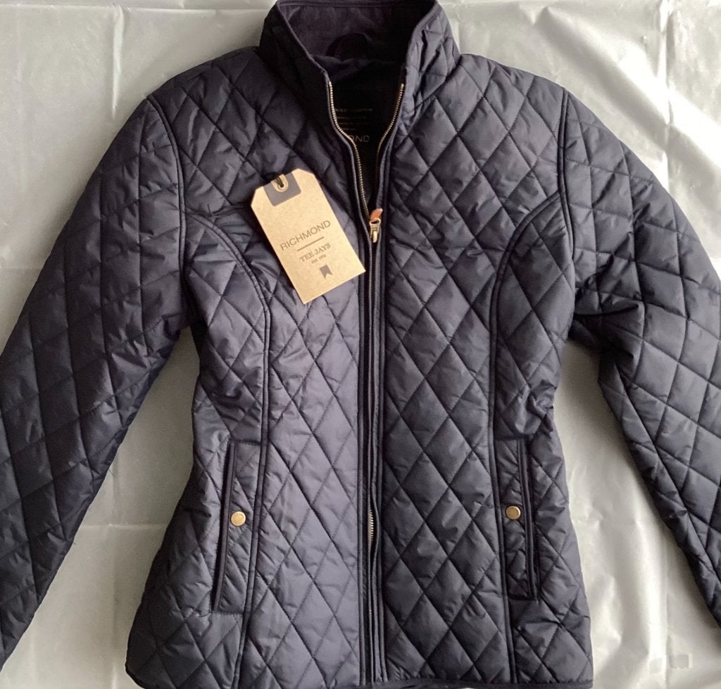 TEE JAYS RICHMOND Quilted Puffer Jas M Paarden Country style, Blauw, Zo goed als nieuw, TEE JAYS, Ophalen