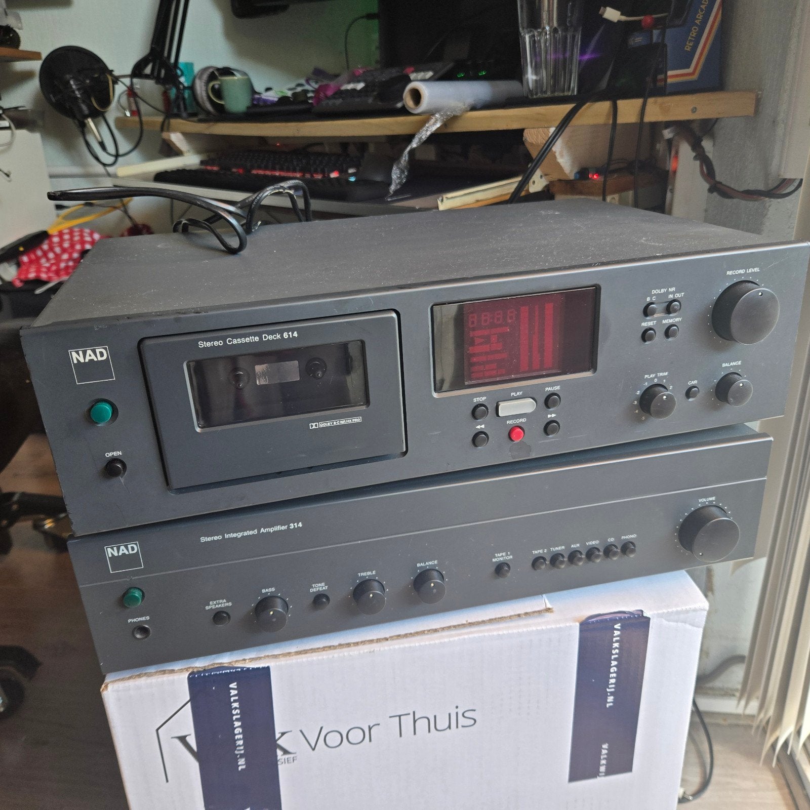 Nad 614 cassette en nad 314 versterker, Cassettedeck, Refurbished, Losse componenten, Ophalen