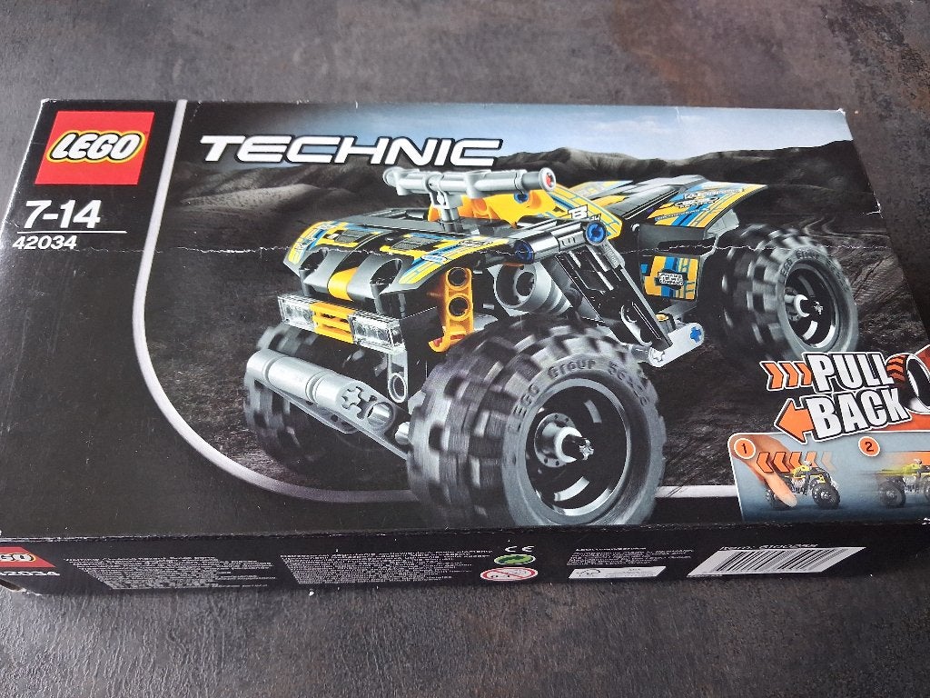 Lego Technic set 42034 - Quad motor met Pullback functie., Inclusief instructies, Gebruikt, Lego, Ophalen of Verzenden