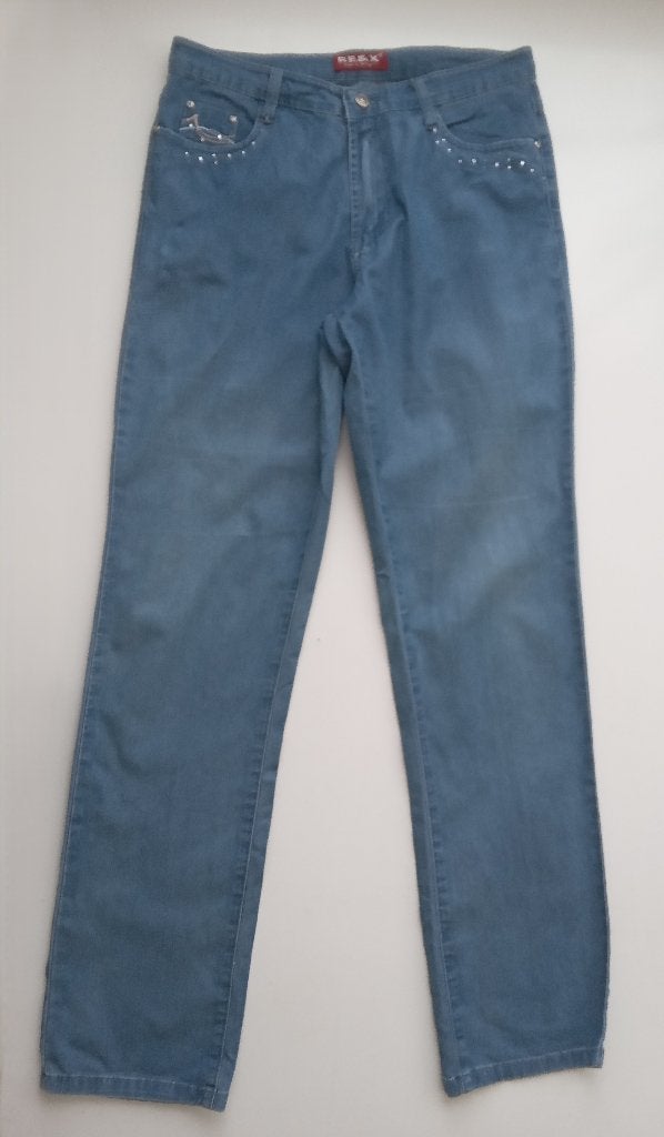 RE&X stretch jeans met studs, maat 38, Kleding | Dames, Oosterveldweg 15, 7274 DZ, RE&X, Zo goed als nieuw, W30 - W32 (confectie 38/40)