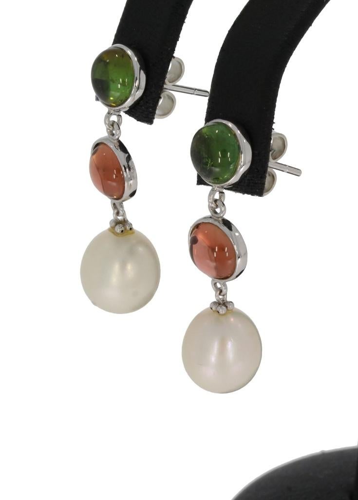 Toermalijn parel 14k gouden fraai set dames oorbellen, Sieraden, Tassen en Uiterlijk, Oorbellen, Hangers, Voordeelsieraden, Verzenden