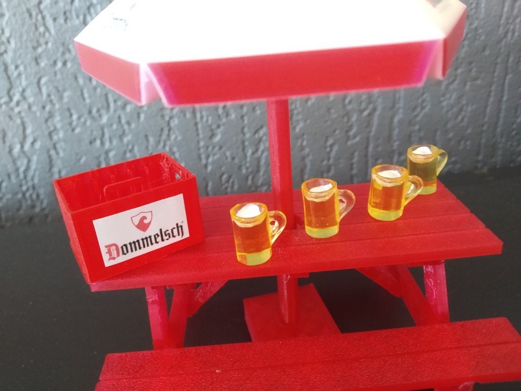 Dommelsch picknickset op schaal, Ophalen of Verzenden, Nieuw, 1:32 tot 1:50