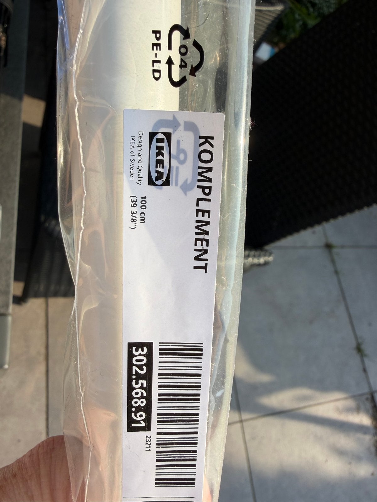 IKEA KOMPLEMENT roede 100 cm, Ophalen, Met plank(en), Nieuw, 50 tot 100 cm