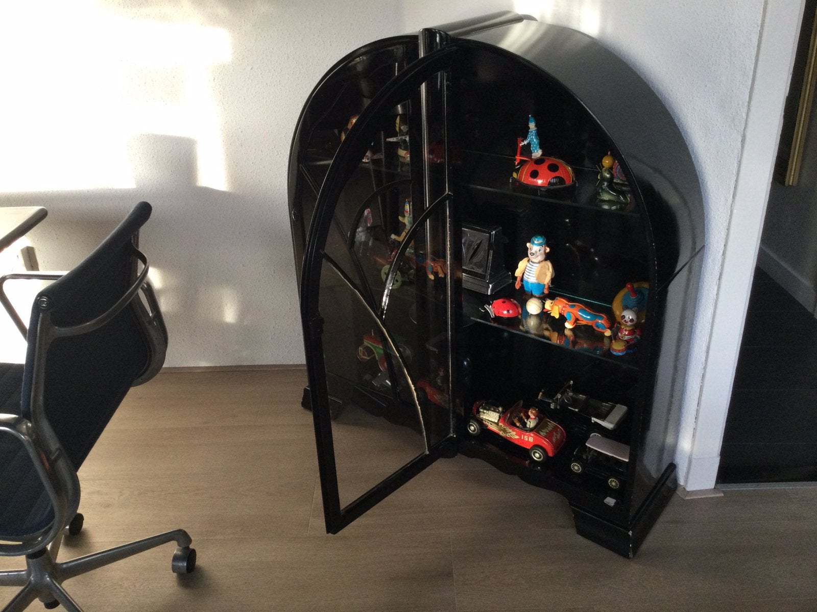Zwarte vitrine, Zo goed als nieuw, Minder dan 100 cm, 25 tot 50 cm, 50 tot 100 cm