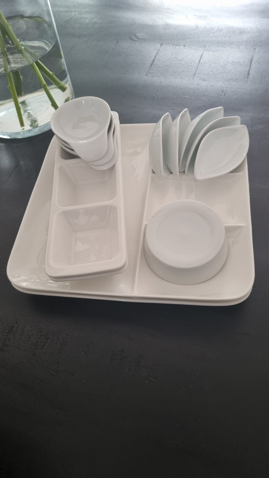 Witte schalen en bakjes set - Zo goed als nieuw, Ophalen, Keramiek, Modern, Schaal of Schalen