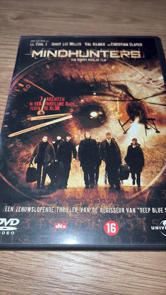 Mindhunters met Val Kilmer, LL Cool J en Christian Slater., Vanaf 16 jaar, Ophalen of Verzenden, Zo goed als nieuw, Actiethriller