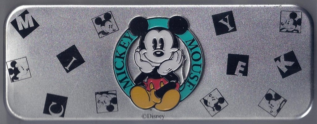 Disney pennen blikje ( Mickey Mouse ), Ophalen of Verzenden, Overige figuren, Zo goed als nieuw, Overige typen