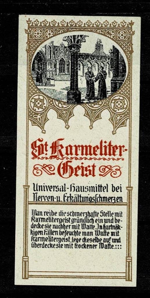 Sluitzegel Duitsland KARMELITER-GEIST, Ophalen of Verzenden, Overige thema's