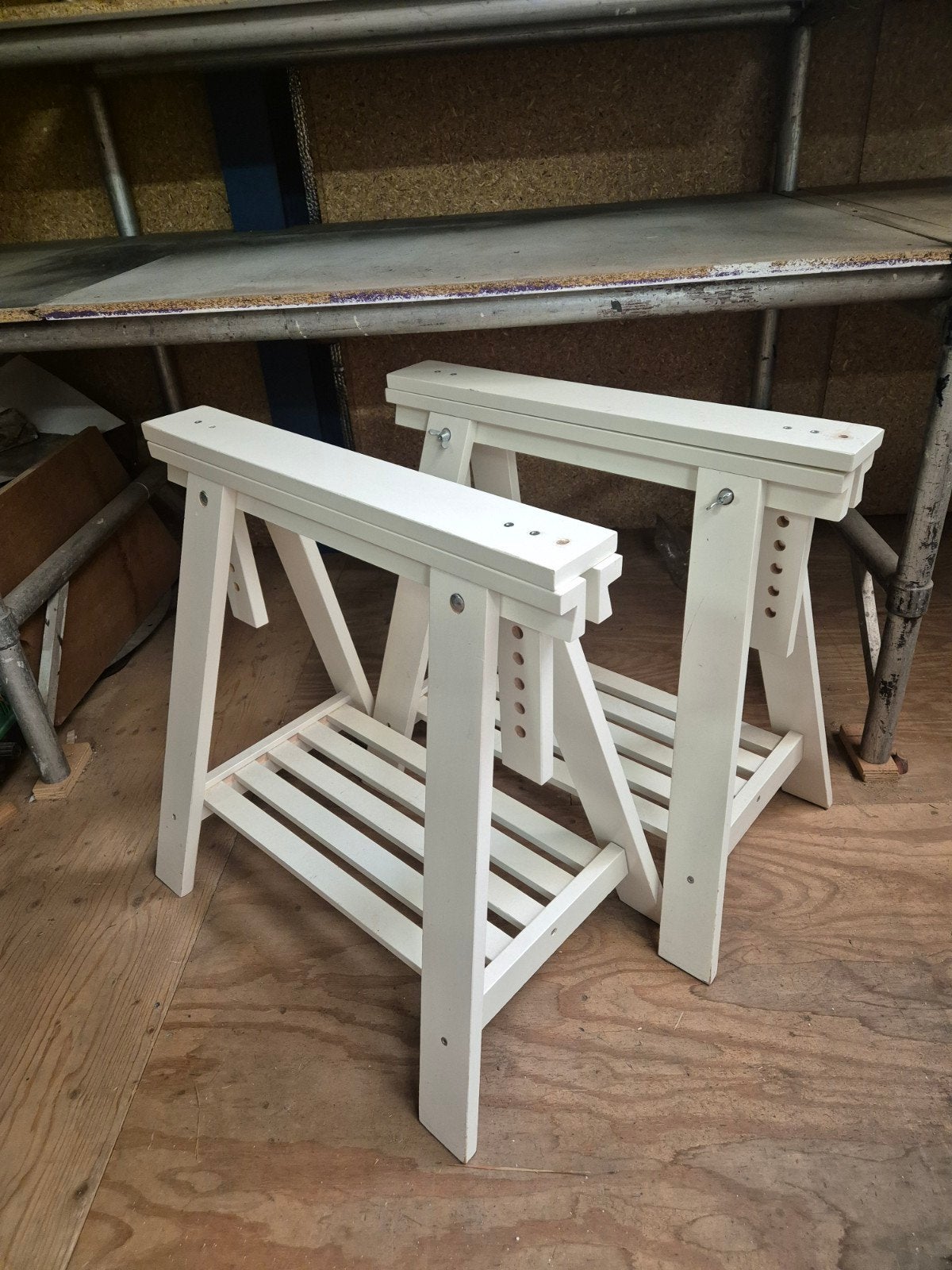 2x verstelbare schraag wit - voor bureau of tafel, Ophalen, Gebruikt, 50 tot 100 cm, 50 tot 100 cm
