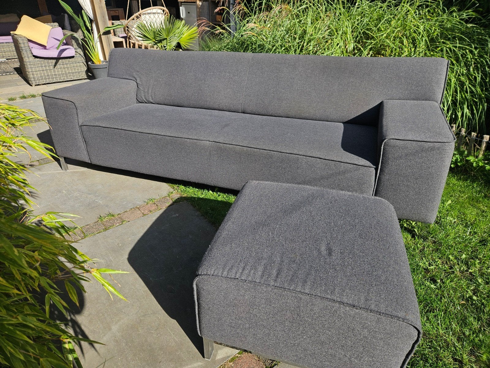Montel bank met hocker - 240x90x80cmm, Ophalen, Gebruikt, Driepersoons, 75 tot 100 cm