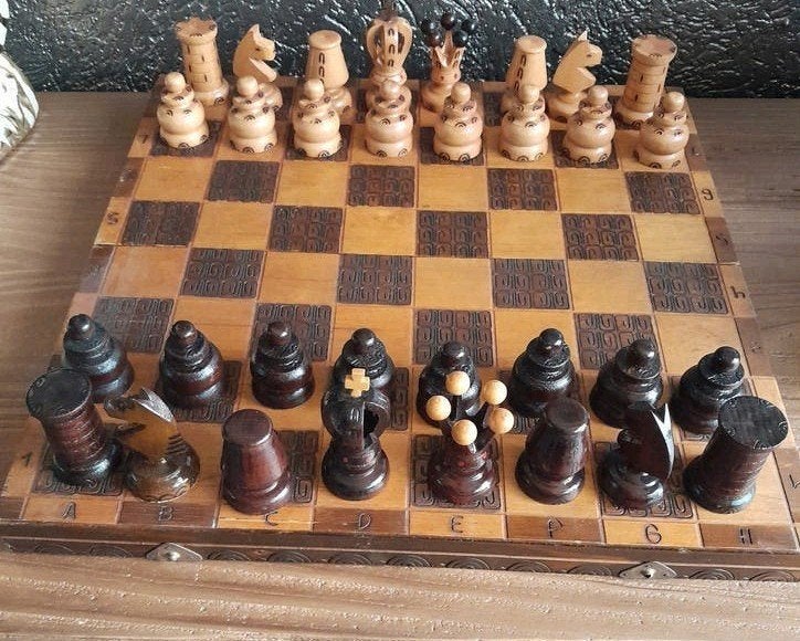 Vintage schaakspel, Ophalen of Verzenden, Minder dan 500 stukjes, Gebruikt, Schaken