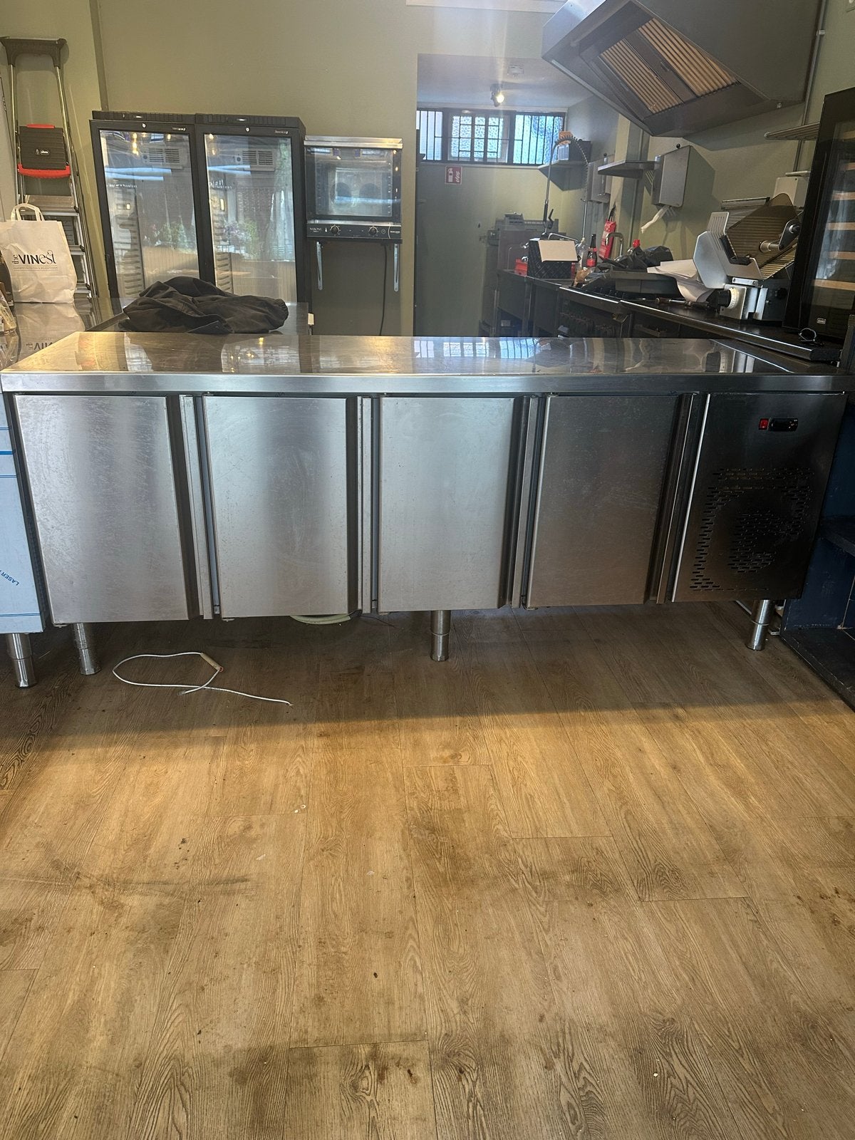 GOOS RVS Horeca Koelwerkbank - 4 Deuren, 225 cm Breed, Ophalen, Gebruikt, Koelen en Vriezen