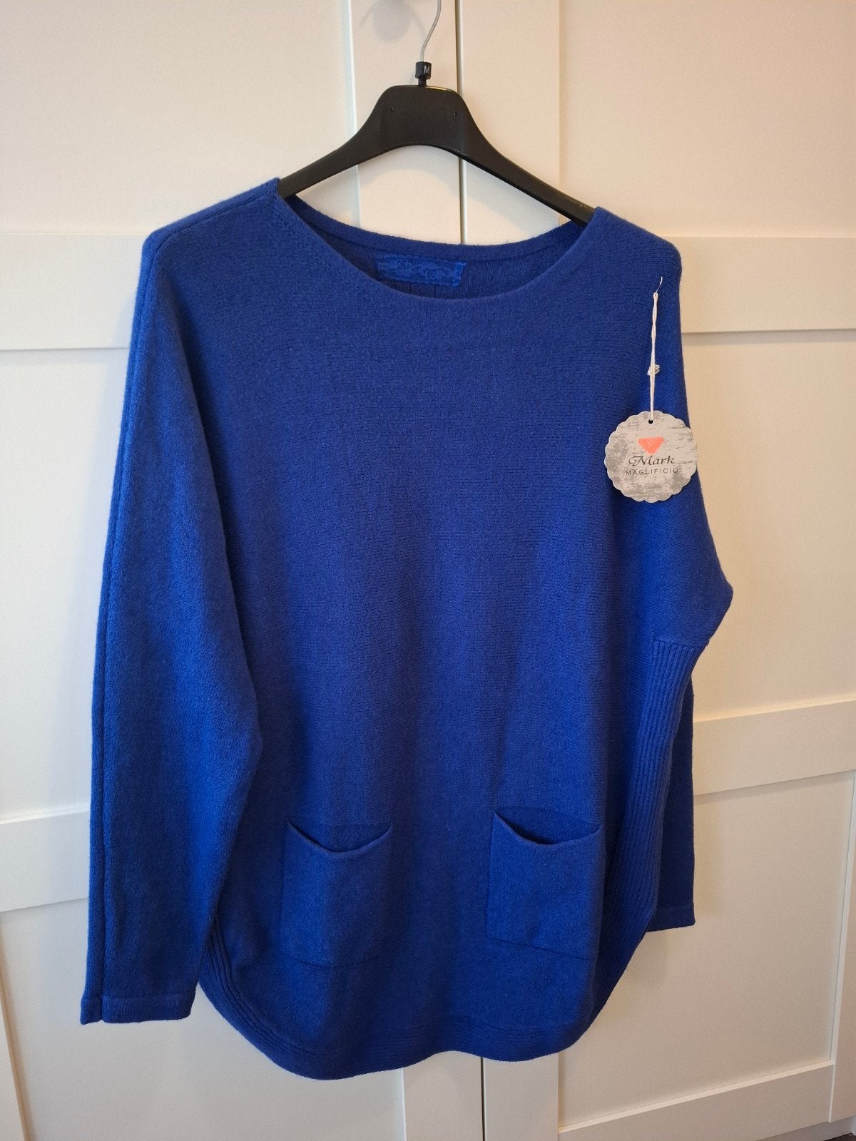Nieuwe Mark Magnifico trui koningsblauw maat L, Blauw, Maat 42/44 (L), Nieuw, Ophalen of Verzenden