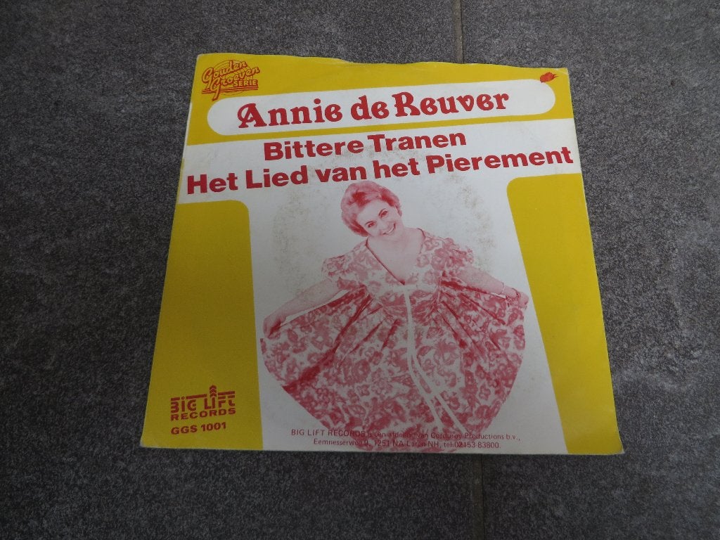 annie de reuver -bittere tranen, Voor 1960, 7 inch, Ophalen of Verzenden, Zo goed als nieuw