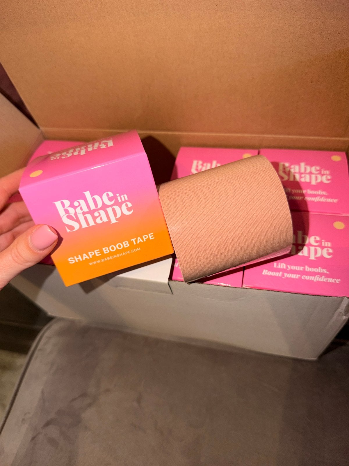 BABE IN SHAPE Boob tape 16x Groothandel partij inkoop, Verzenden, Beige