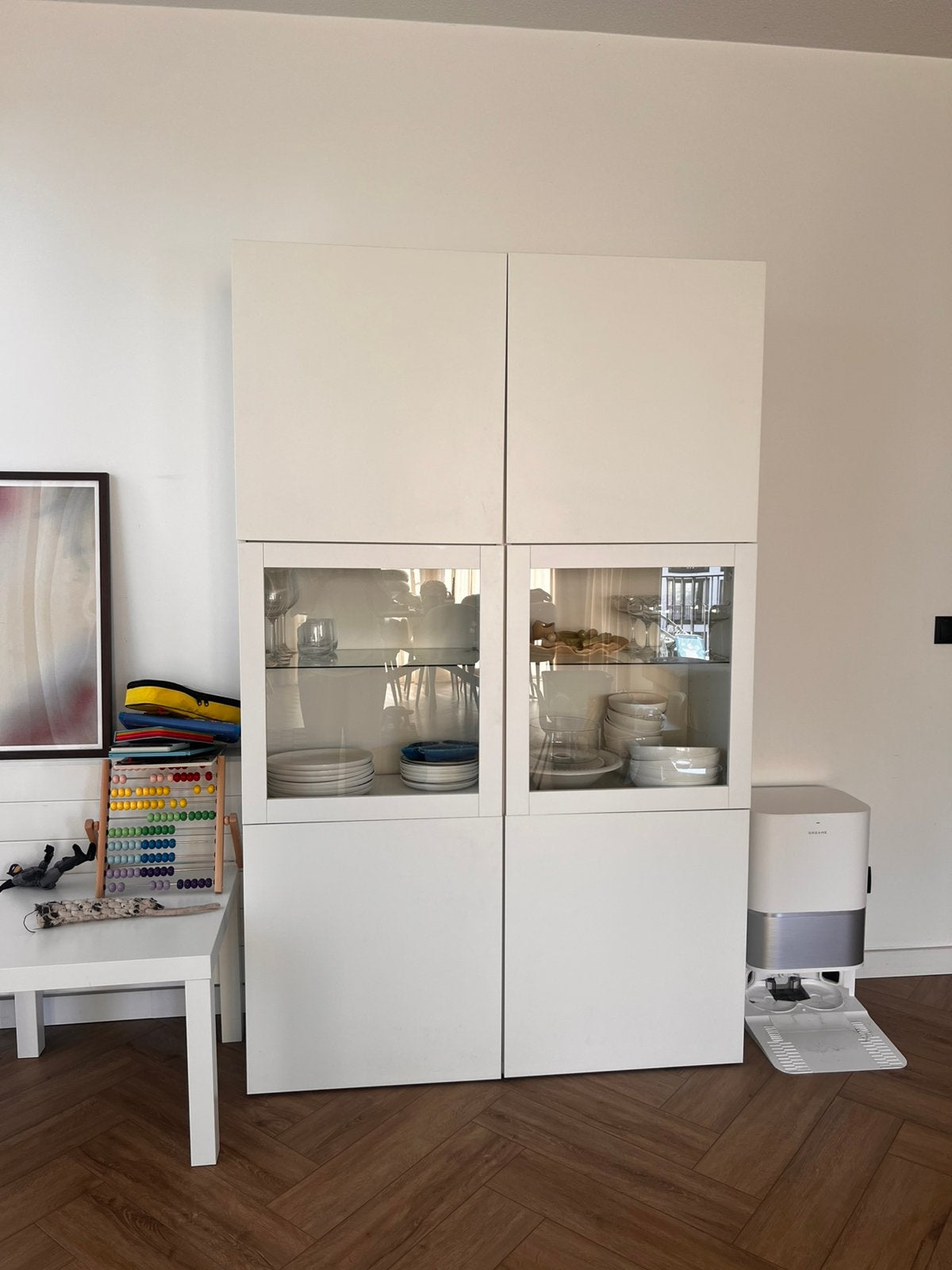 Besta ikea kast mat wit