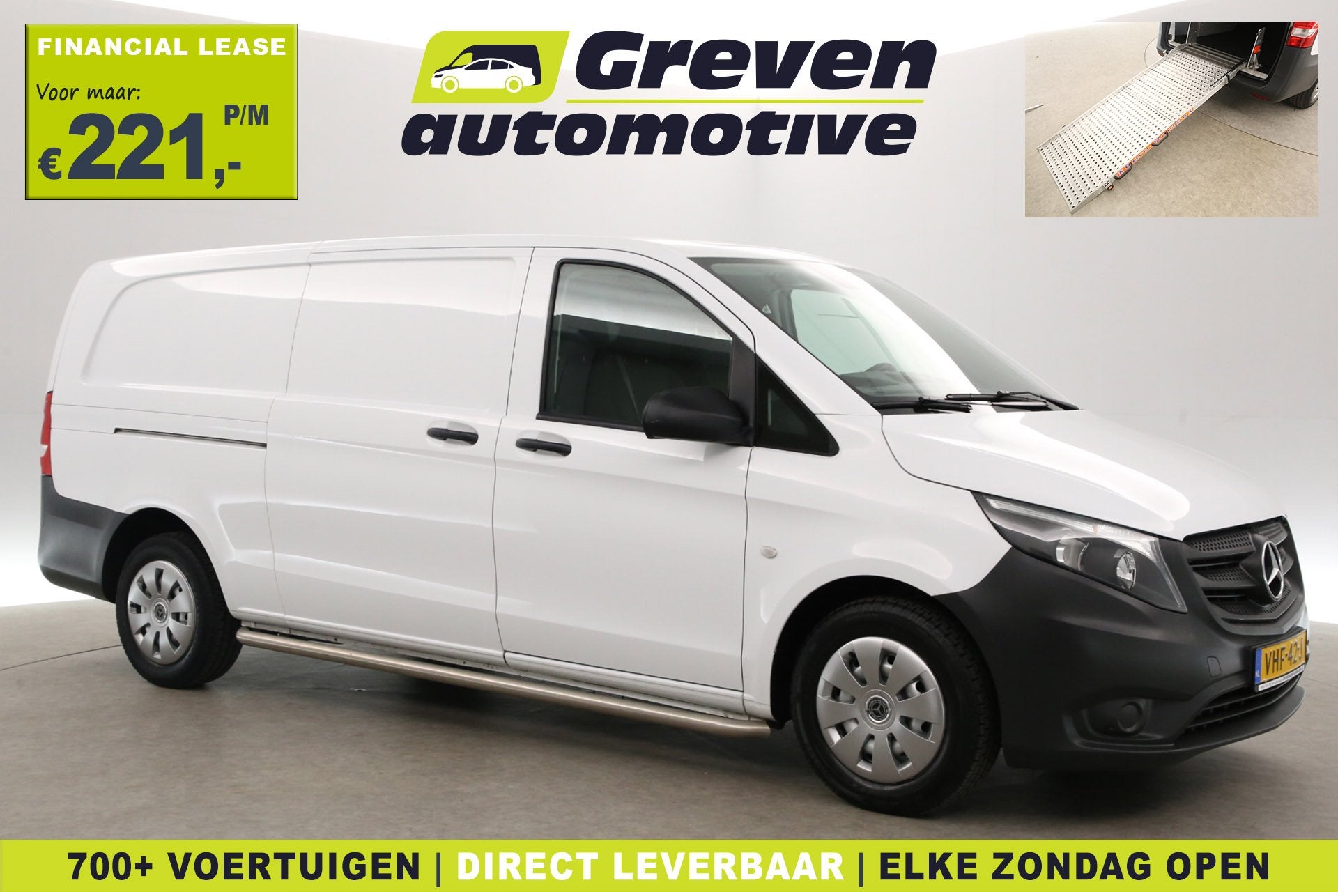 Mercedes-Benz Vito CDI Extra Lang | Oprijplaat | Airco | Cam, Auto's, Voorwielaandrijving, Gebruikt, Euro 6, 4 cilinders