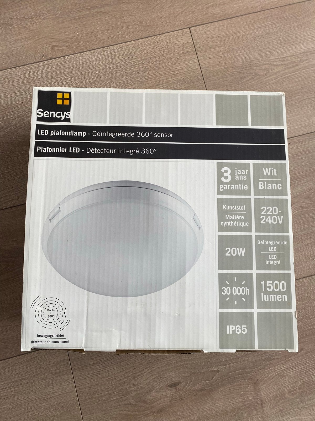Sencys LED Plafondlamp met 360 bewegingssensor, Huis en Inrichting, Kunststof, LED, Nieuw, Ophalen of Verzenden