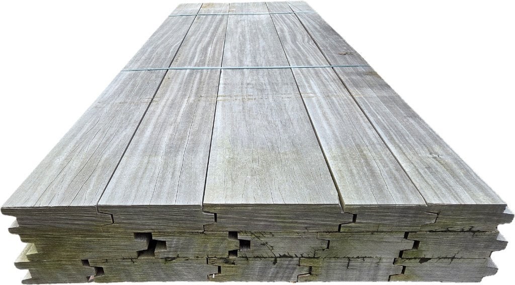 8.73 m2 hardhout Damwand 7 cm dik - nr: DW5, Ophalen, 250 cm of meer, Planken, Hardhout