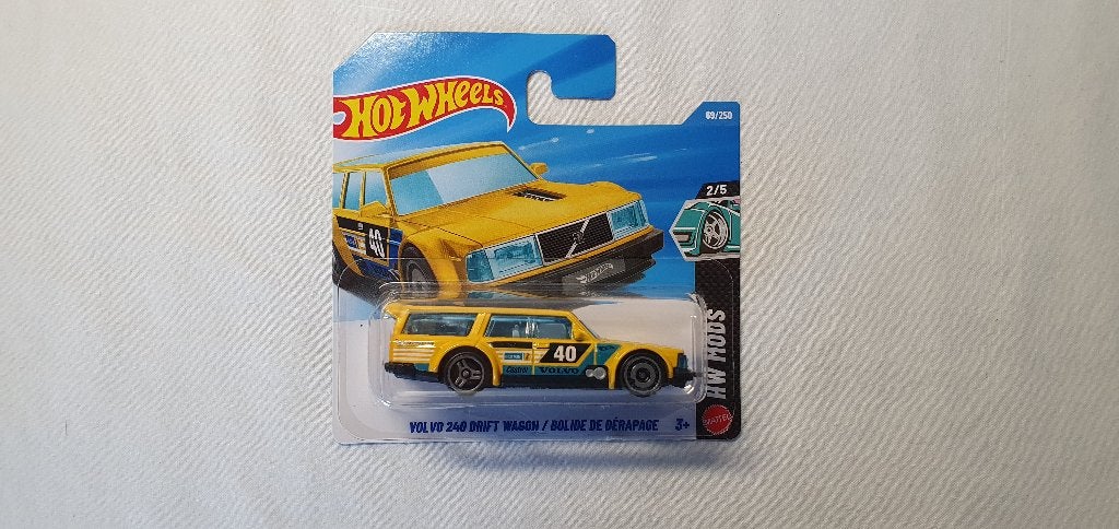 Hot Wheels Volvo 240 Drift Wagon Bolide de derapage yellow, Ophalen of Verzenden, Nieuw, Auto