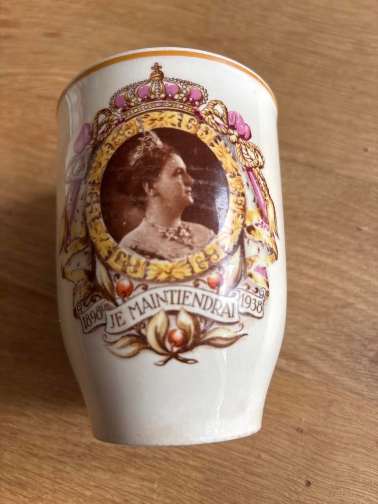 Herdenkingsmok Koningin Wilhelmina 1890-1938 Petrus Regout, Ophalen of Verzenden