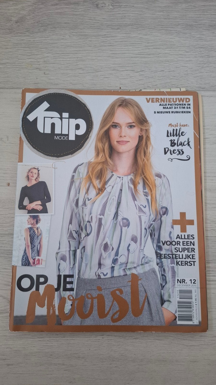 Knipmode nr 12 december 2015, Hobby en Vrije tijd, Ophalen of Verzenden, Zo goed als nieuw, Vrouw, Knipmode
