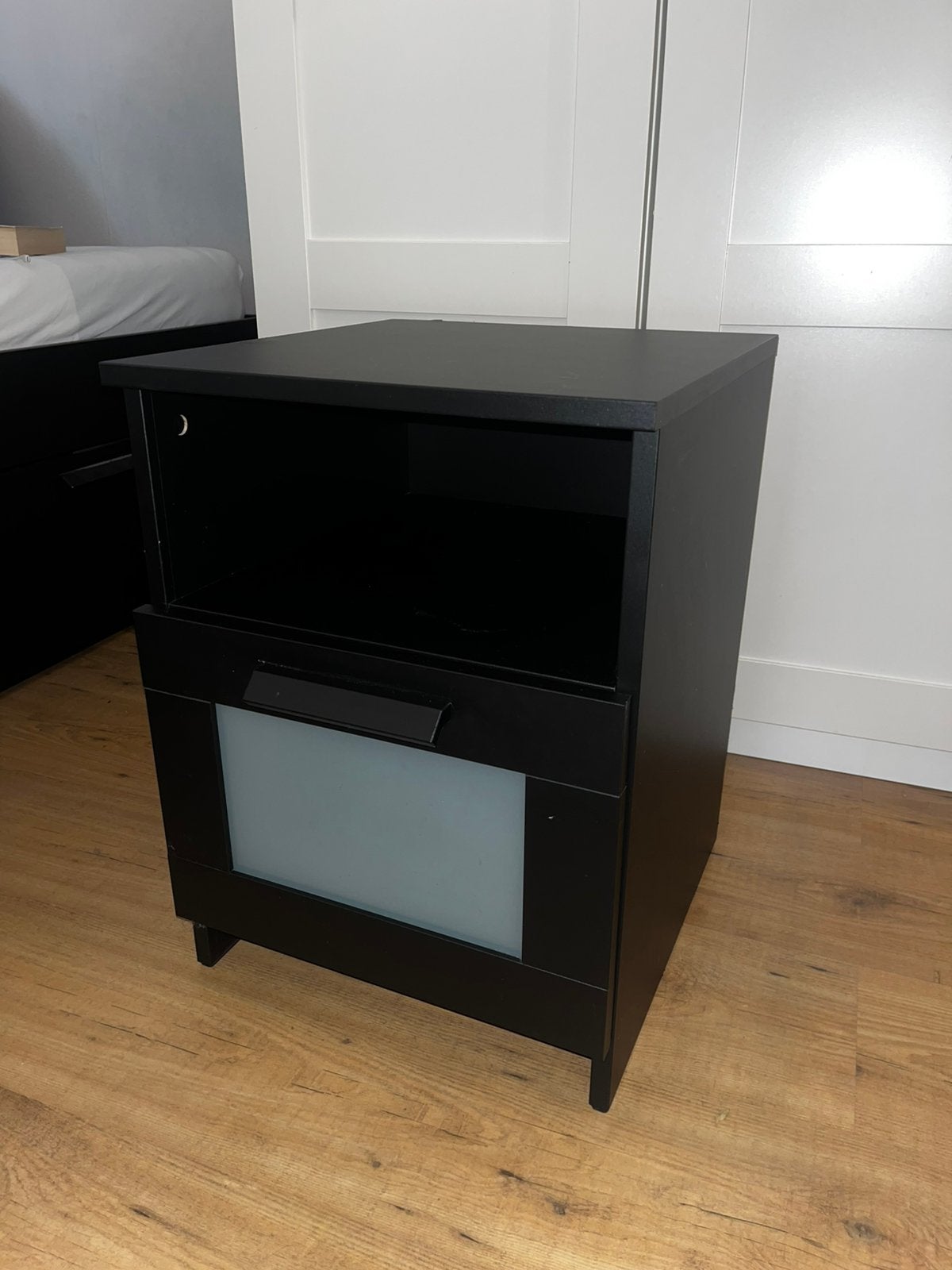 Ikea brimnes nachtkastje zwart, Ophalen, Gebruikt, Minder dan 45 cm, Minder dan 55 cm