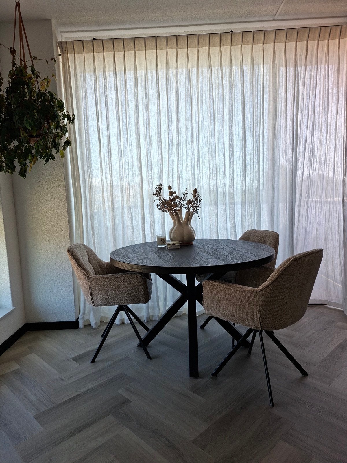 Eettafel rond 120cm, Huis en Inrichting, Tafels | Eettafels, Ophalen, Rond, Zo goed als nieuw, 100 tot 150 cm