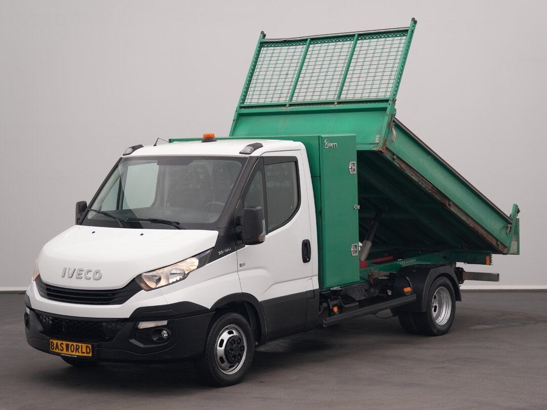 Iveco Daily 35C18 Tipper 3.0L Kipper met Kist Dubbellucht 3,, Auto's, Gebruikt, Euro 6, 4 cilinders, Iveco