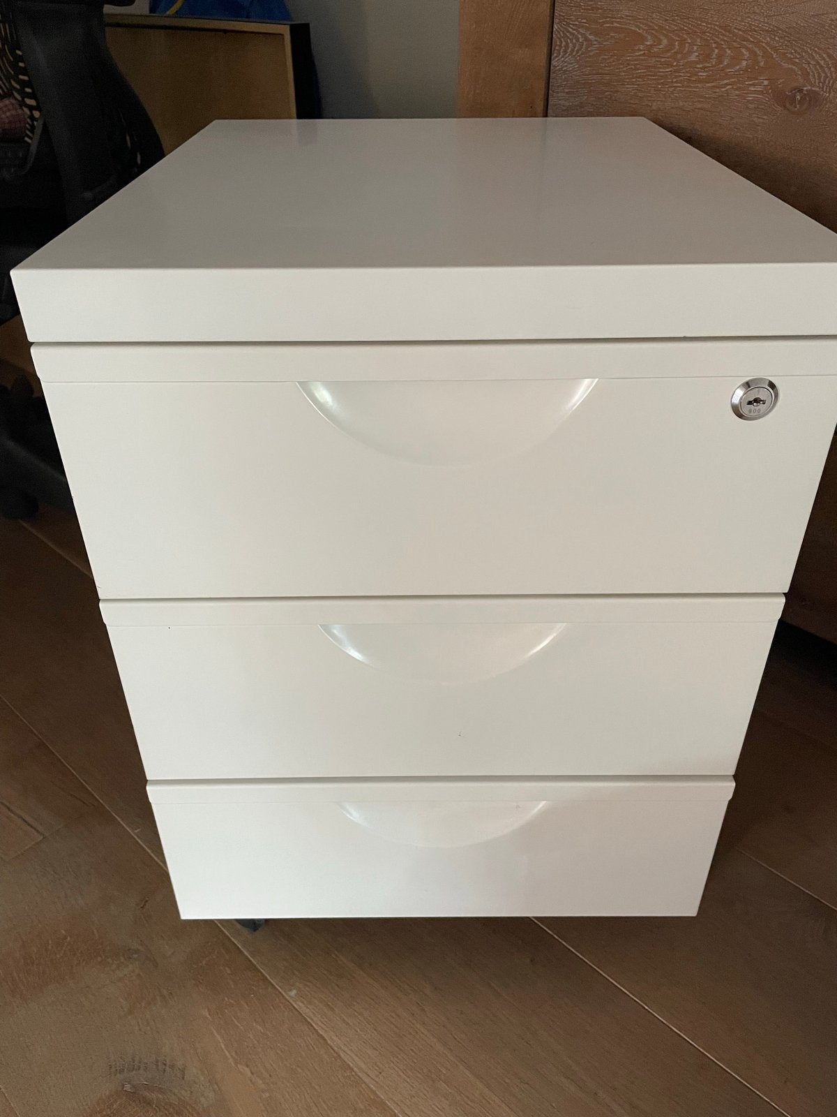 Witte ladeblok met 3 laden - incl organizer donker grijs, Ophalen, Minder dan 50 cm, Gebruikt, 3 of 4 laden