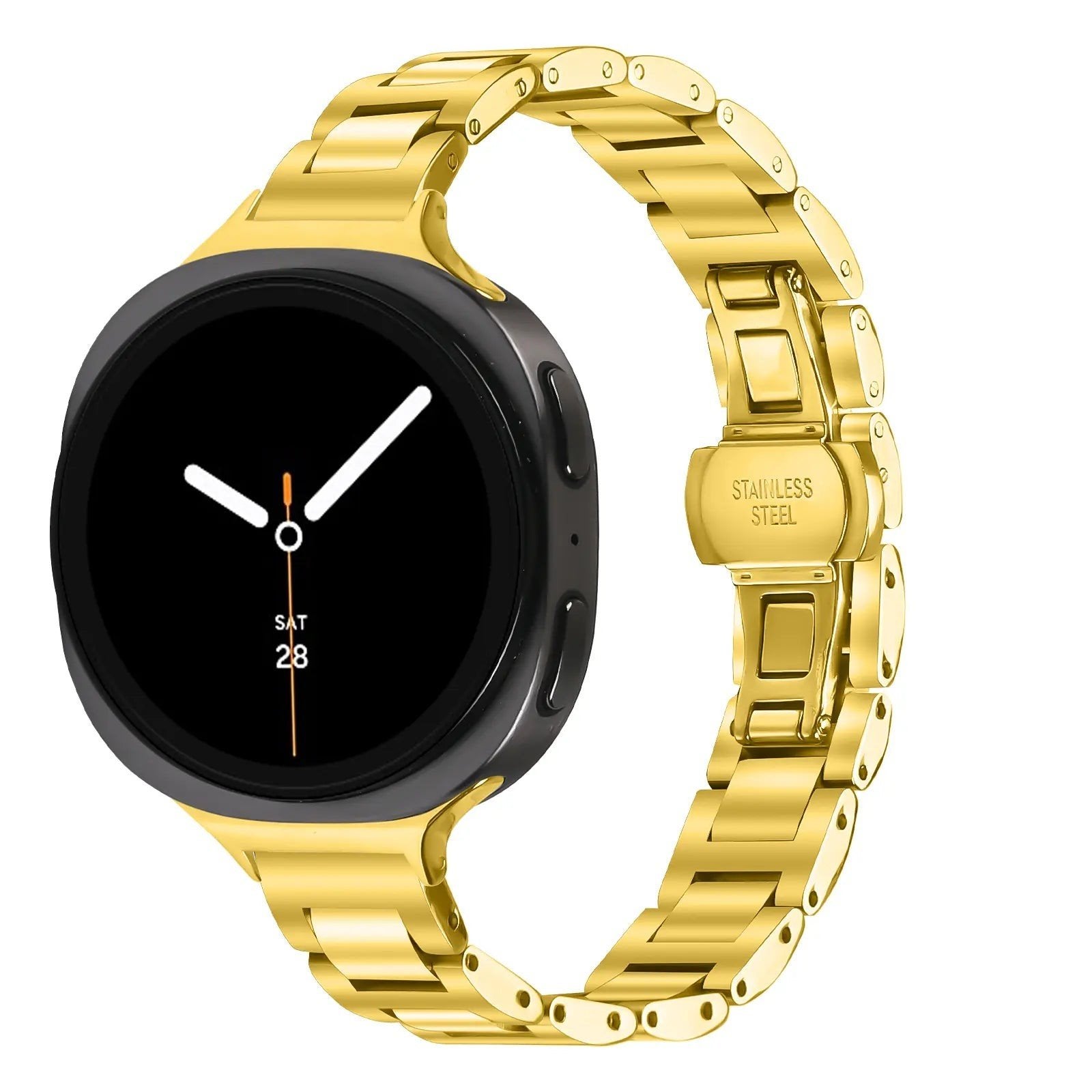Samsung Galaxy Watch 8 - 40mm slimfit stalen band (goud), Sieraden, Tassen en Uiterlijk, Ophalen of Verzenden, Nieuw, Staal, Overige merken