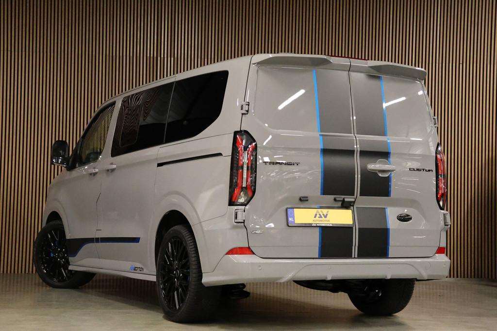 Ford Transit Custom 320 2.5 PHEV Sport DC | Dubbel Cabine |, Zwart, 4 cilinders, Leder en Stof, 59 km/l