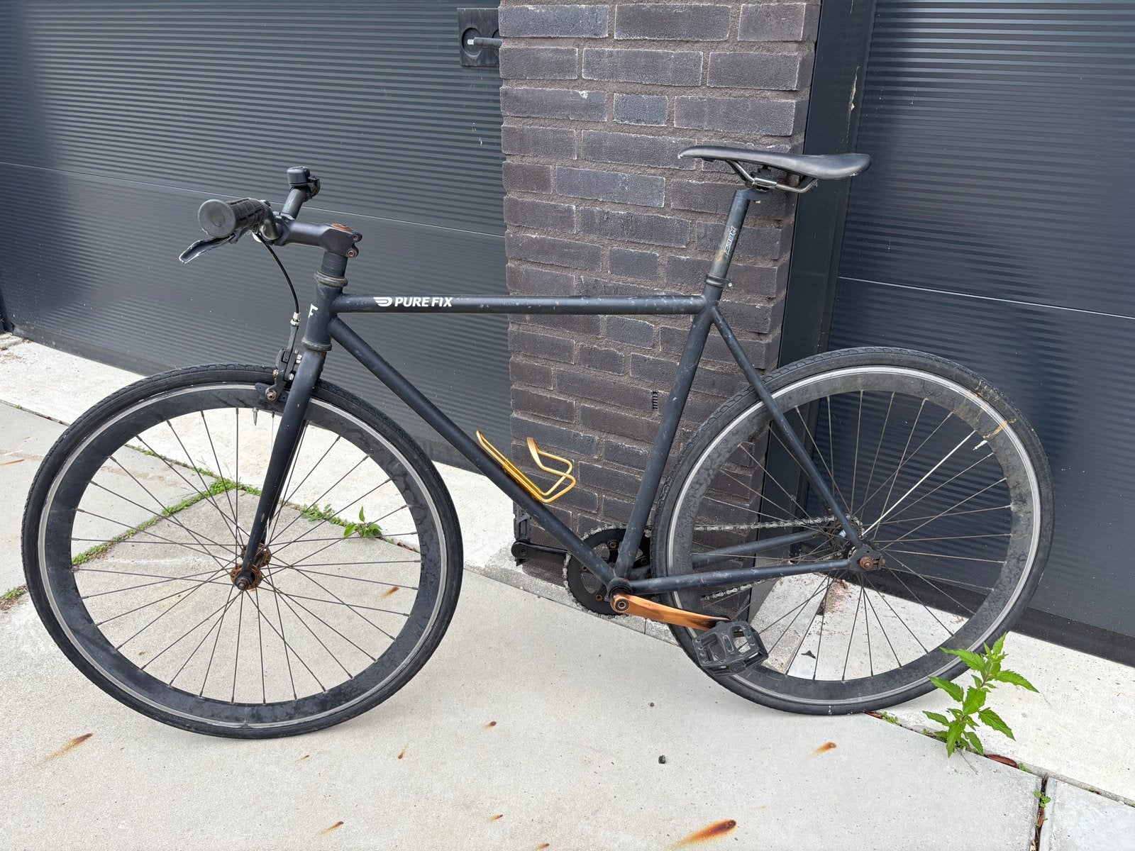 Pure Fix Fixie Fiets - Zwart, Gebruikt, Gebruikt, Velgrem, 53 tot 57 cm, Ophalen