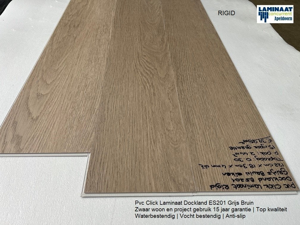 Pvc click Dockland Oak natuur eiken Zwaar woon gebruik, Bruin, 75 m² of meer, Pvc click natuur eiken, Nieuw