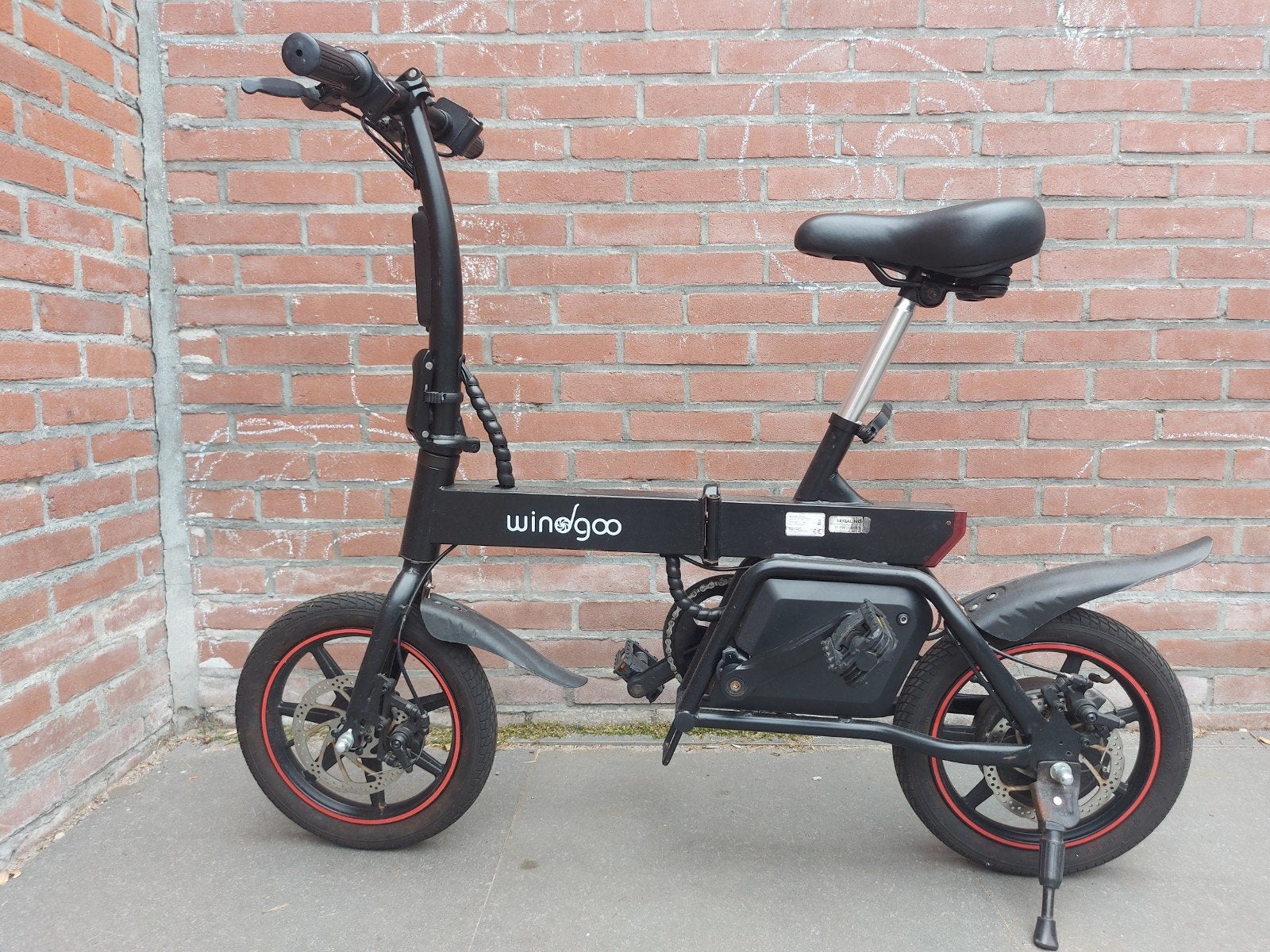 Windgoo B20 opvouwbare elektrische fiets, Fietsen en Brommers, Zo goed als nieuw, Minder dan 47 cm, 30 tot 50 km per accu, Ophalen