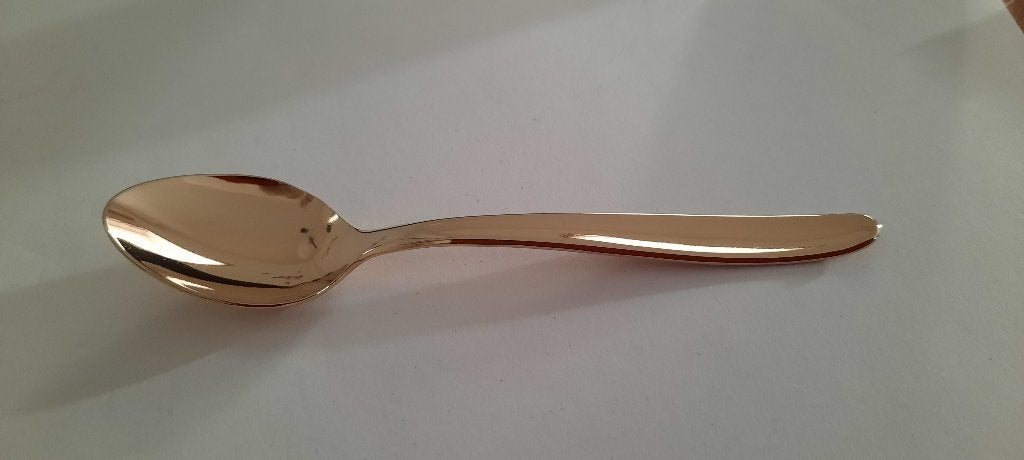 Vintage MICHELIN 24 KARAT VERGULD LEPELTJE / THEELEPELTJE, Ophalen of Verzenden