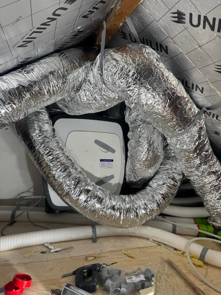 Geïsoleerde 180 mm ventilatie slangen voor WTW installaties, Ophalen, Nieuw